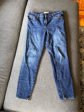 LOFT Women’s 30/10 Cropped Legging Jeans Washed Blue Stretch Denim (inseam 23”)